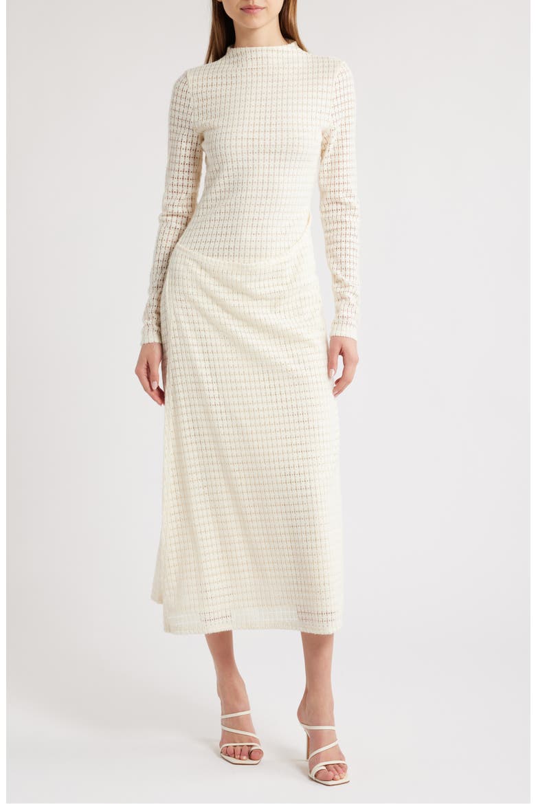 Resolution Long Sleeve Maxi Dress, Main, color, PALE BEIGE