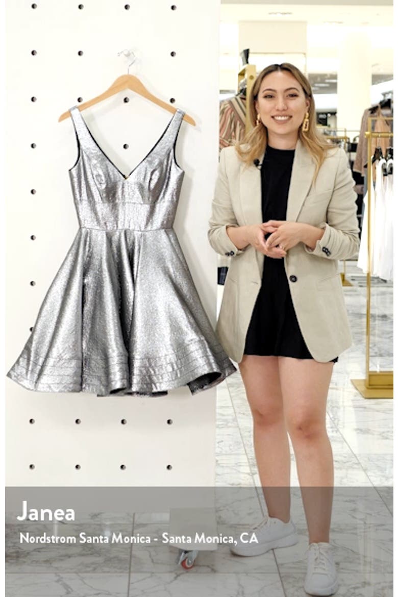 Metallic Fit & Flare Cocktail Dress video