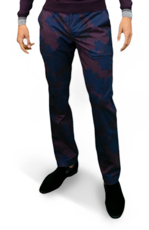 Charles Flat Front Chino Printed Pant
