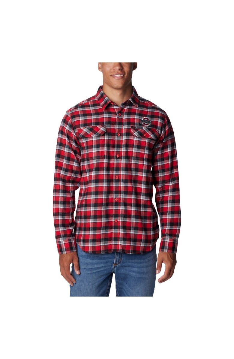 Columbia Scarlet Ohio State Buckeyes Flare Gun Flannel Long Sleeve Shirt, Main, color, Scarlet
