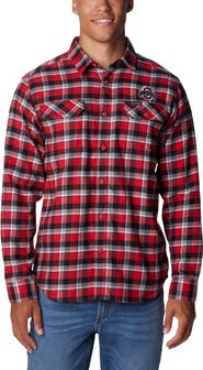 Columbia Scarlet Ohio State Buckeyes Flare Gun Flannel Long Sleeve Shirt