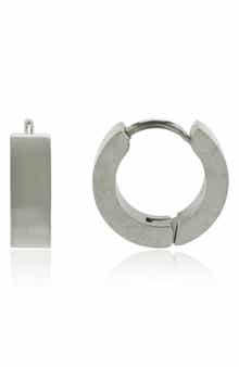 REBL Round Huggie Hoop Earrings