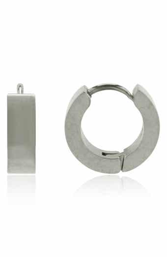 REBL Round Huggie Hoop Earrings