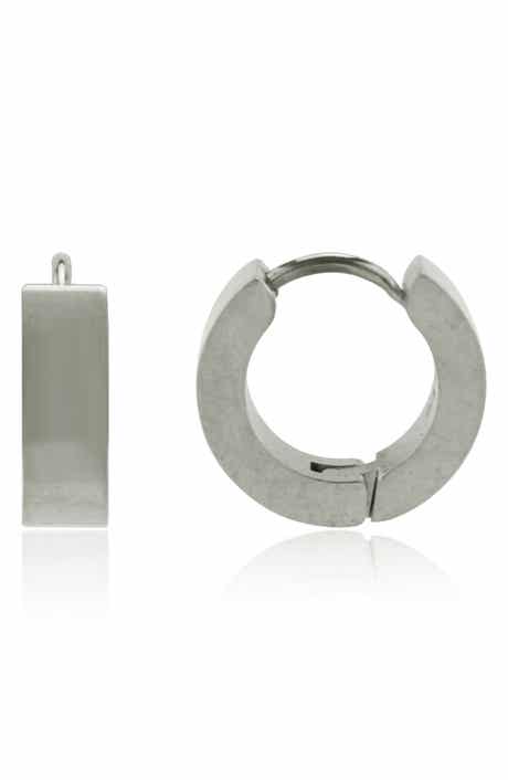 REBL Round Huggie Hoop Earrings