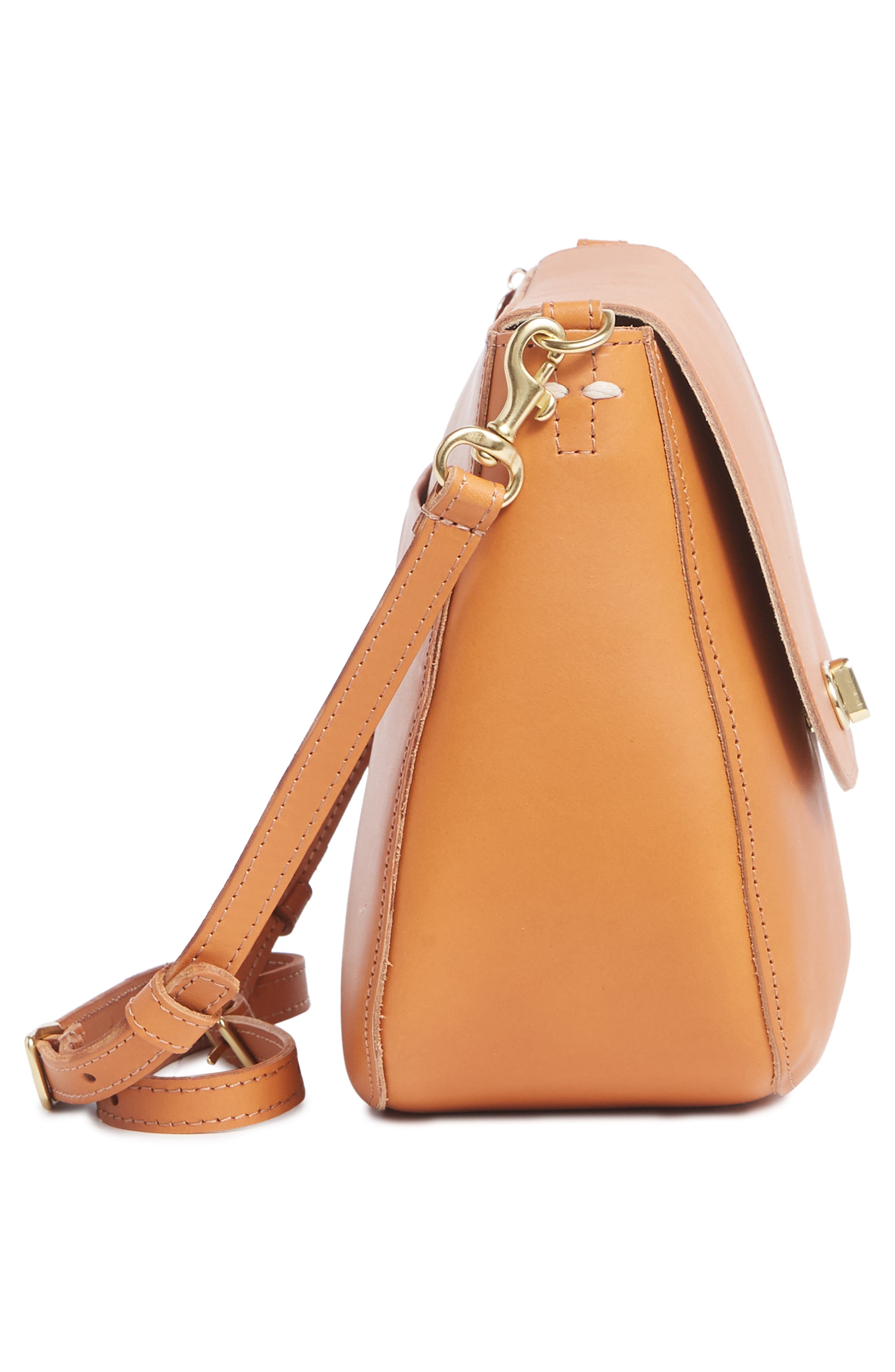 Clare V. Louis Leather Crossbody Bag, Alternate, color, 
