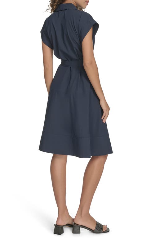 Shop Calvin Klein Comm Belted Midi Shirtdress