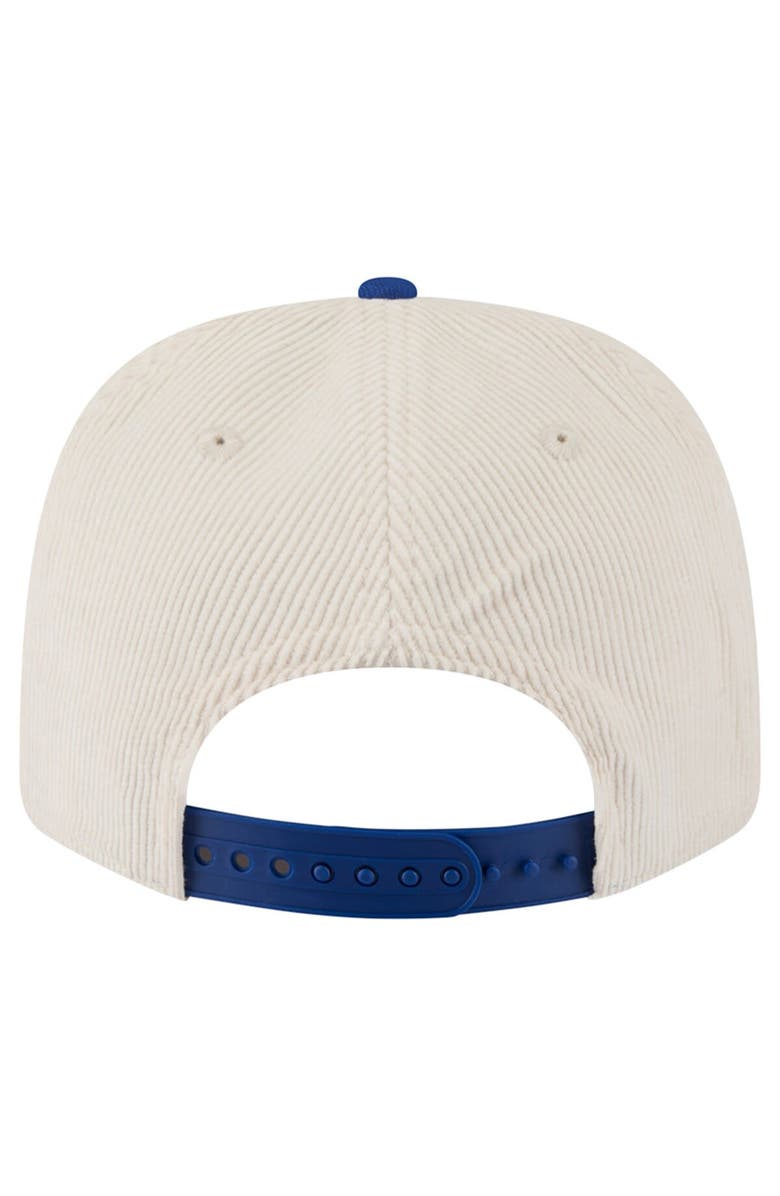 New Era Men's New Era Cream/Royal Kansas Jayhawks Loyal Corduroy 9SEVENTY Adjustable Hat, Alternate, color, Cream