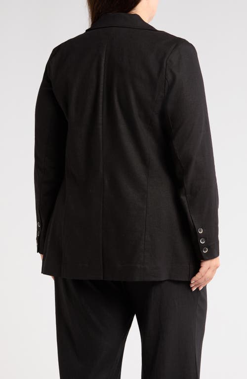 Universal Standard Coastal Linen Blend Blazer In Black