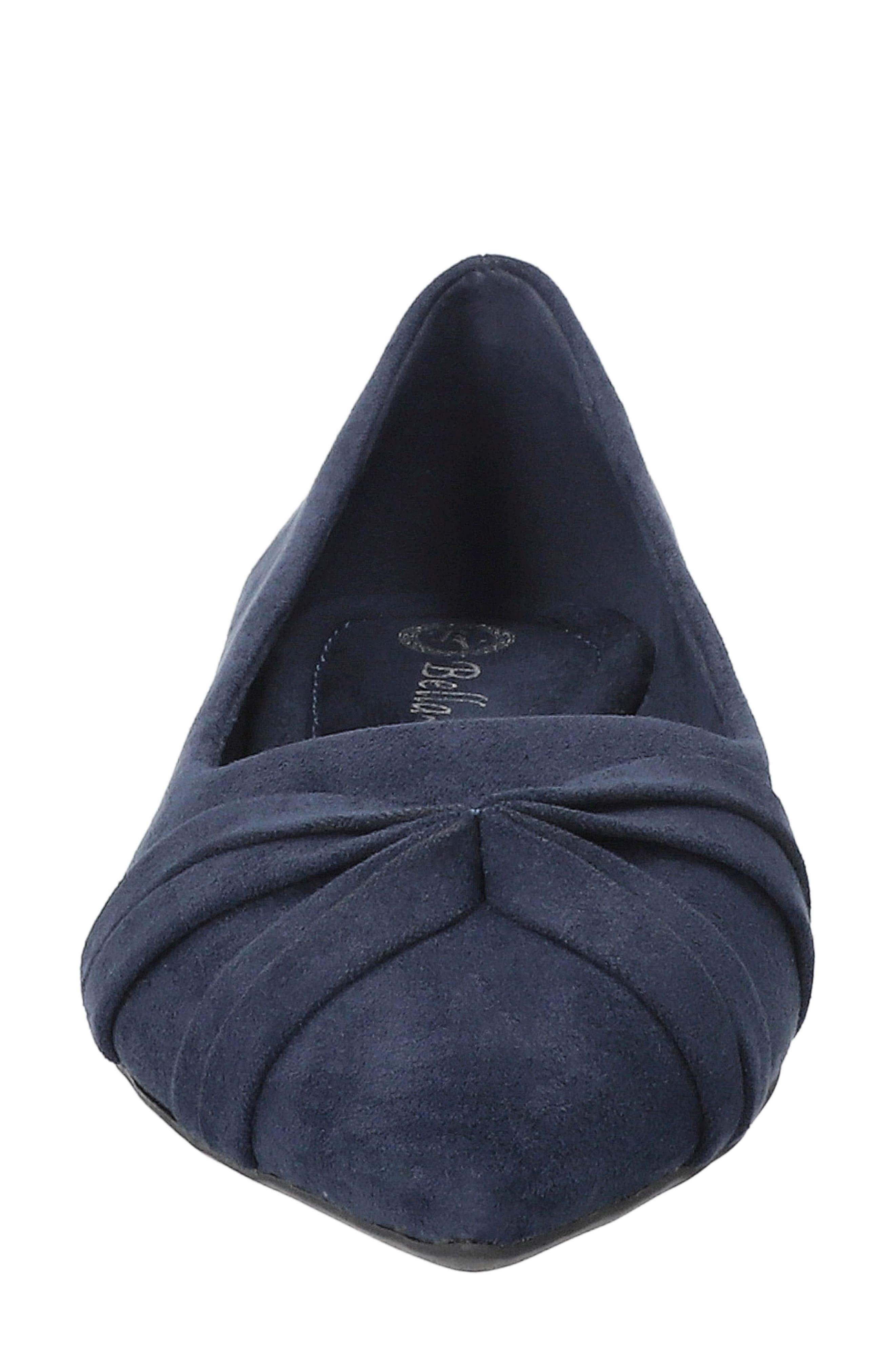 Roxie Pointed Toe Flat, Alternate, color, NAVY SUEDE