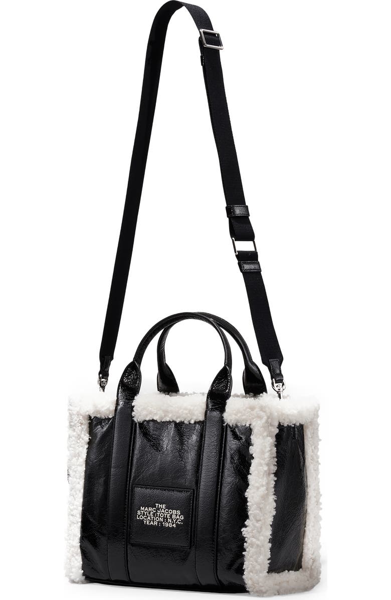 Marc Jacobs The Medium Traveler Faux Shearling Trim Tote, Alternate, color,