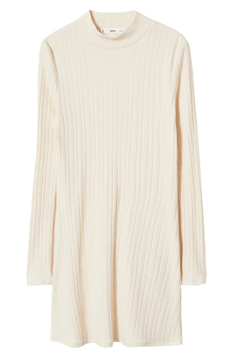 MANGO Textured Stripe Long Sleeve Knit Dress, Main, color, 