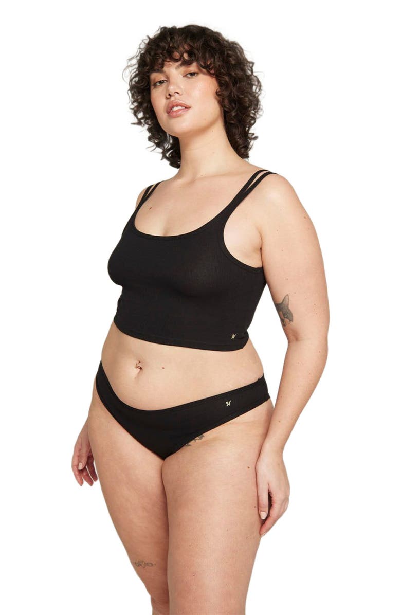 Nudea The Organic Cotton Cropped Tank, Alternate, color, Black