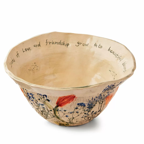 Pressed Garden of Love Serving Bowl by Nina J Design Studios