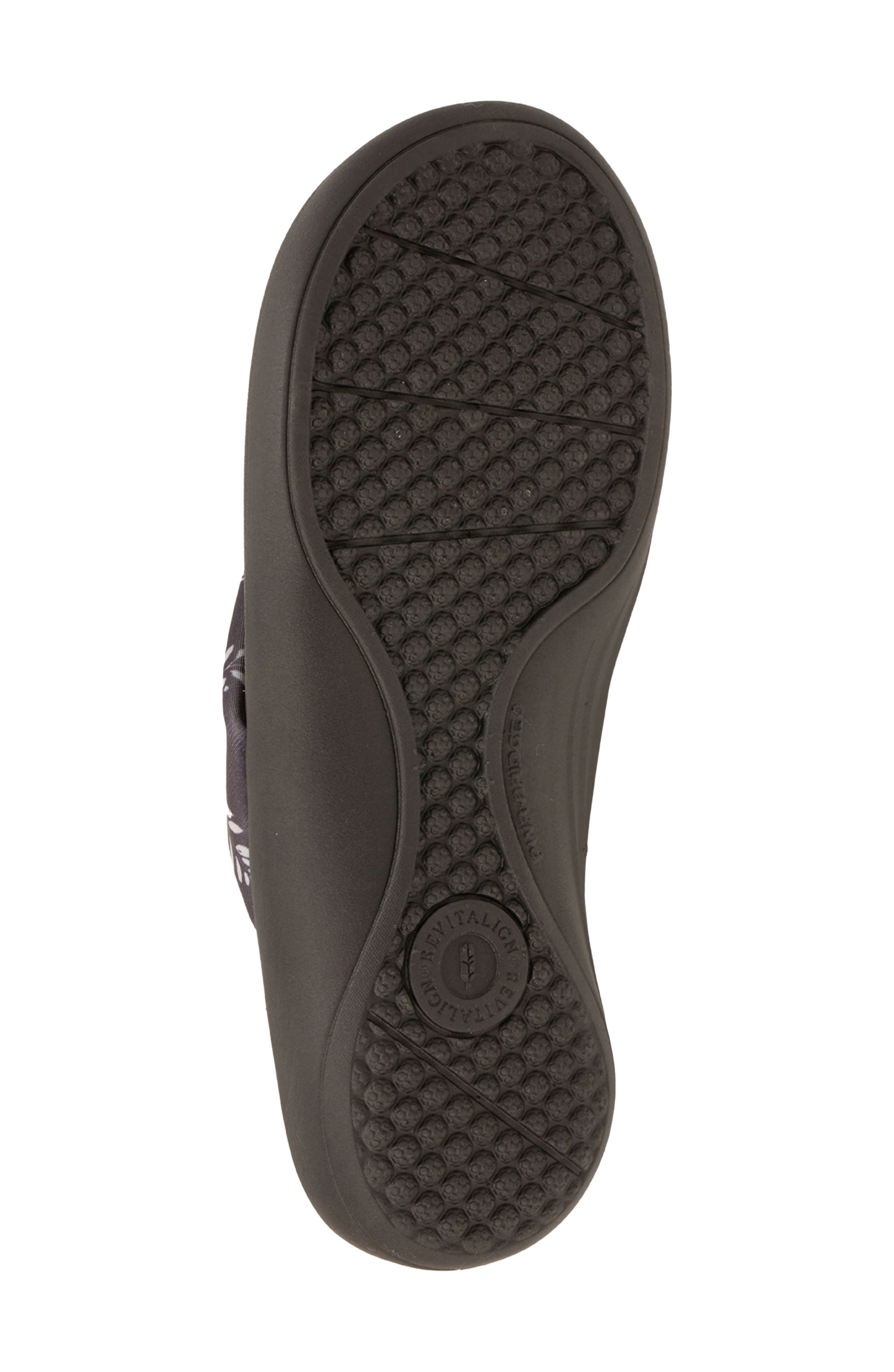 Dahlia Botanical Orthotic Flip Flop, Alternate, color, BLACK