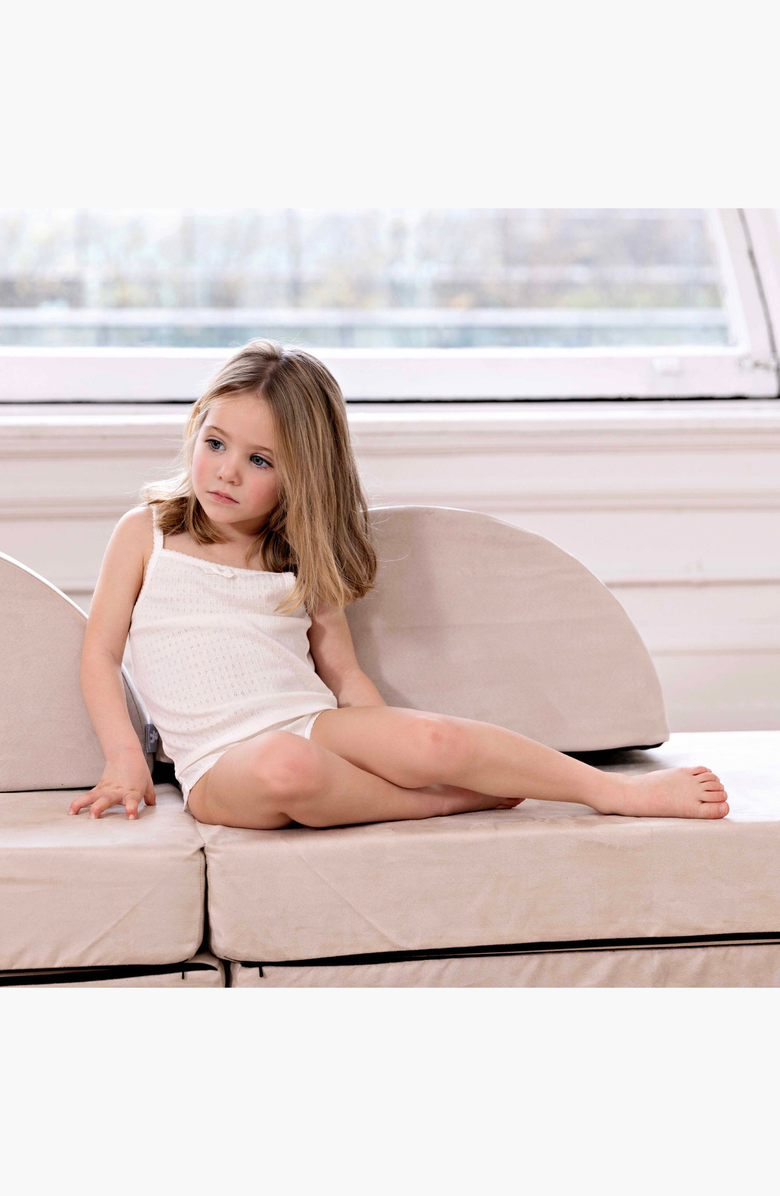 NoggiWear Pointelle Loungewear Set, Alternate, color, Mauve / White