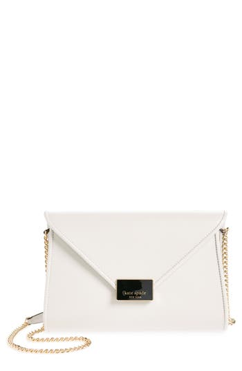 Kate Spade New York Anna Medium Envelope Leather Convertible Clutch In Warm Cement