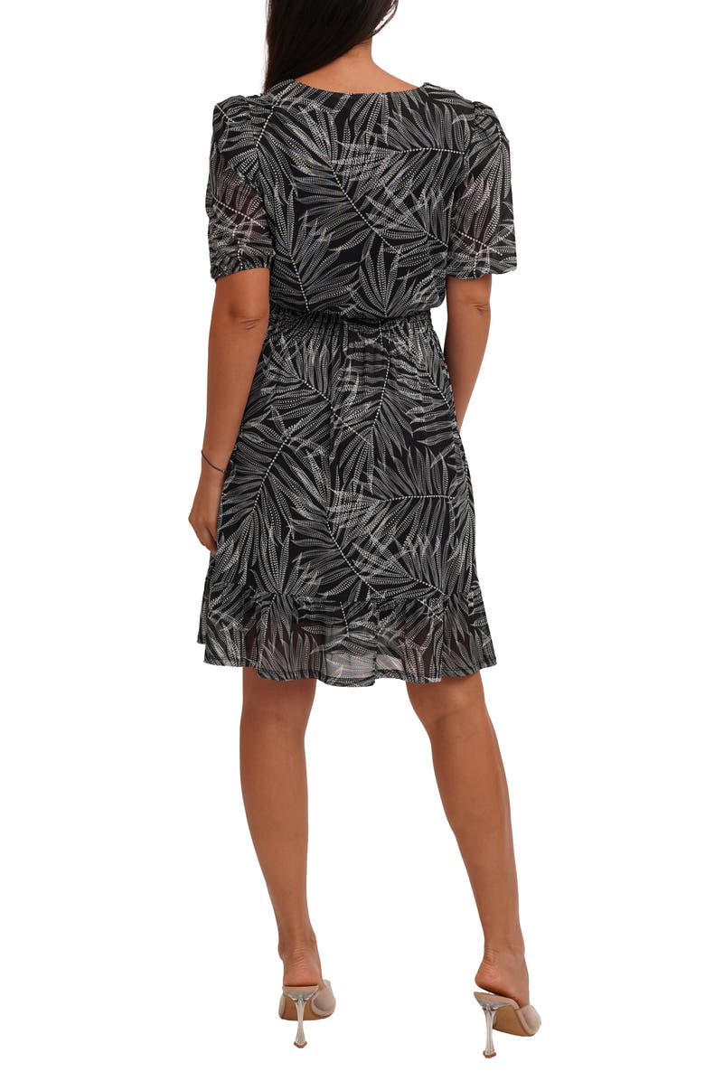 CYRUS Ruffle Trim Mesh Dress, Alternate, color, 