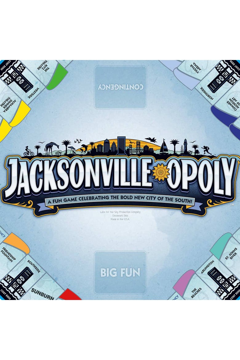 Jacksonville Opoly Board Game, Alternate, color, Multicolored