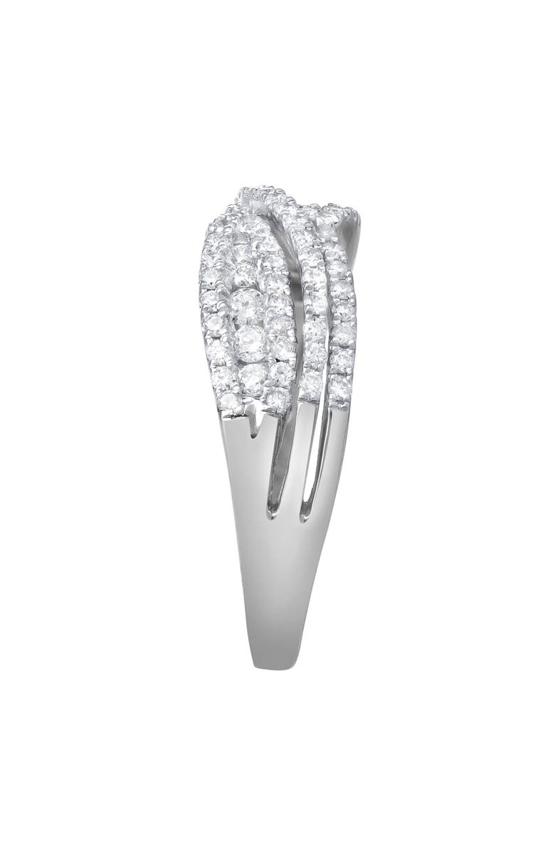 LuvMyJewelry Silvera Crest 0.65 Ct 10K Gold Diamond Ring, Alternate, color, 10K White Gold