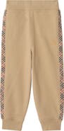 Burberry Girls' Check Trim Cotton Jogging Pants