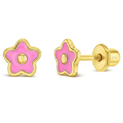 Groovy Flower Plated Earrings