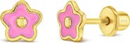 In Season Jewelry Groovy Flower Plated Earrings