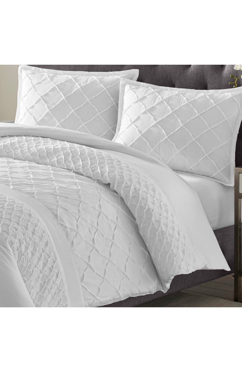 STONE COTTAGE Mosaic 180 Thread Count Duvet & Sham Set, Alternate, color, White