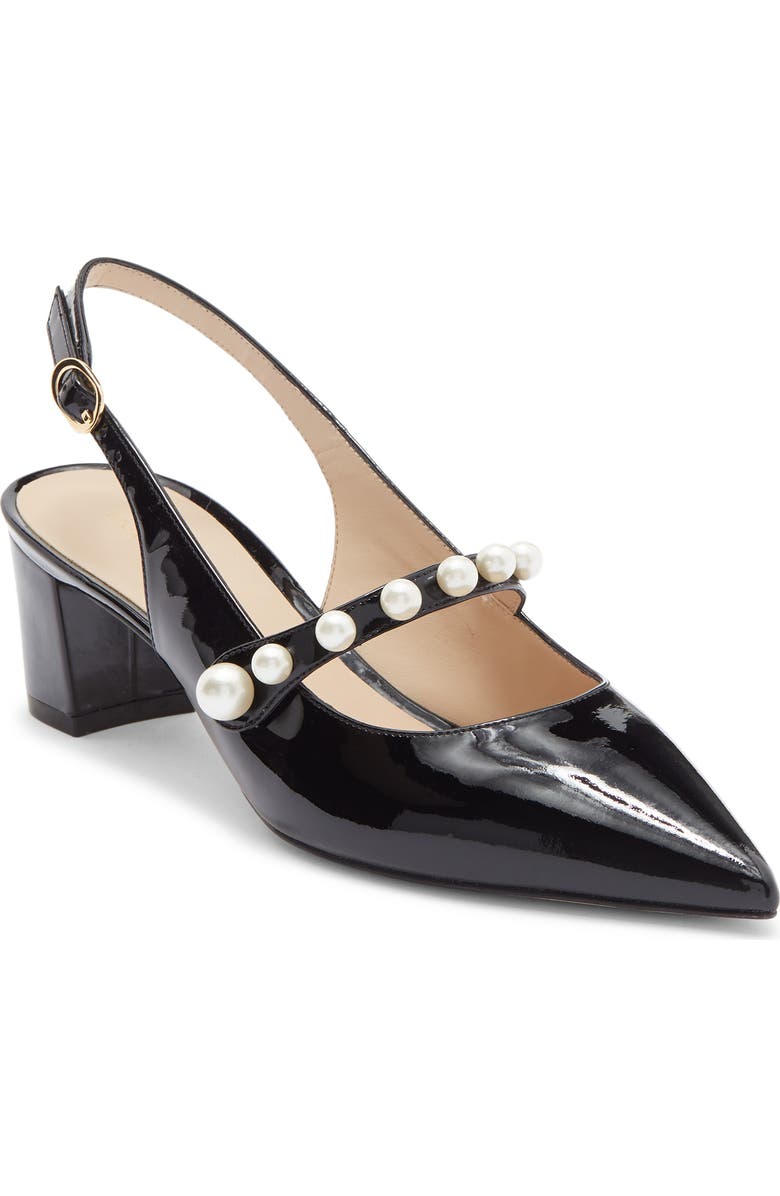 Stuart Weitzman Pia Mary Jane Slingback Pump, Main, color, Black