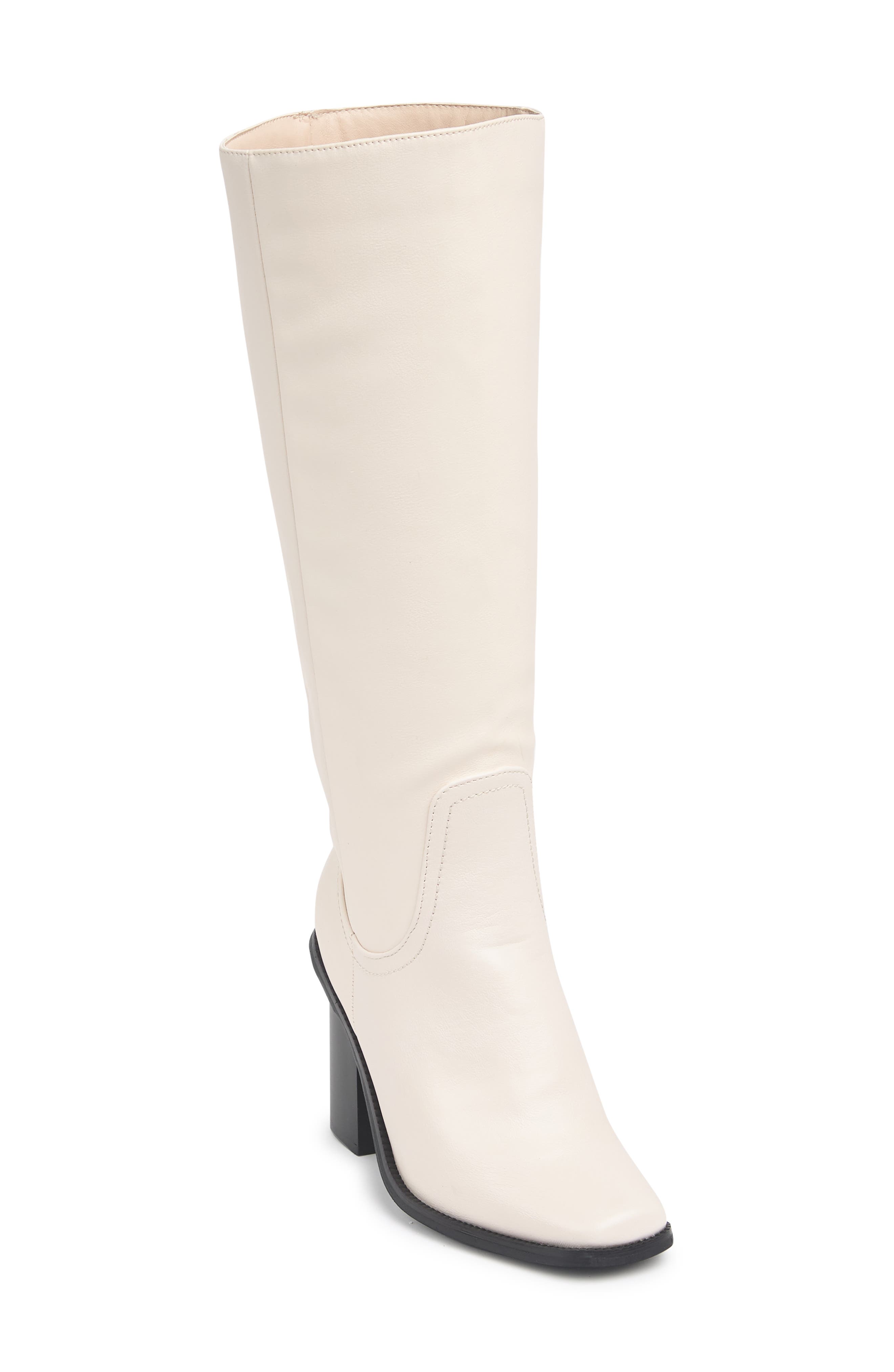 French Connection Square Toe Block Heel Tall Boot (Women) | Nordstromrack