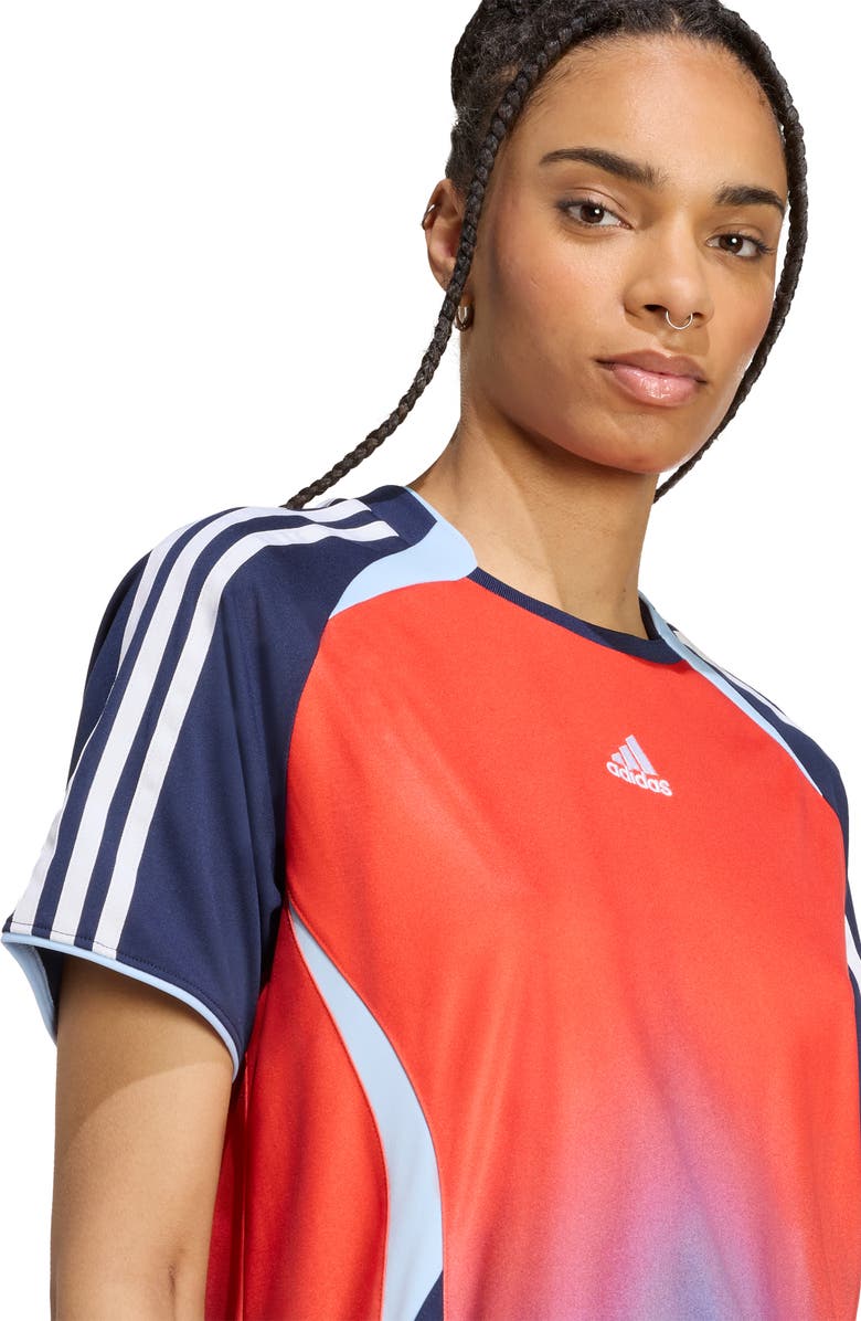 adidas Oversize Jersey T-Shirt, Alternate, color, Multicolor/ Night Indigo