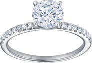 LuvMyJewelry Kara 14K White Gold Round Lab Grown Diamond Engagement Ring - 1.15Ct