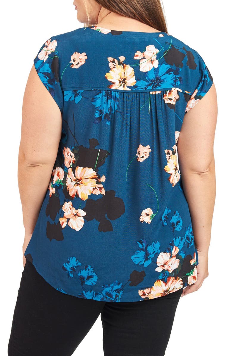 DR2 by Daniel Rainn Daniel Rainn Floral Split Neck Top, Alternate, color,