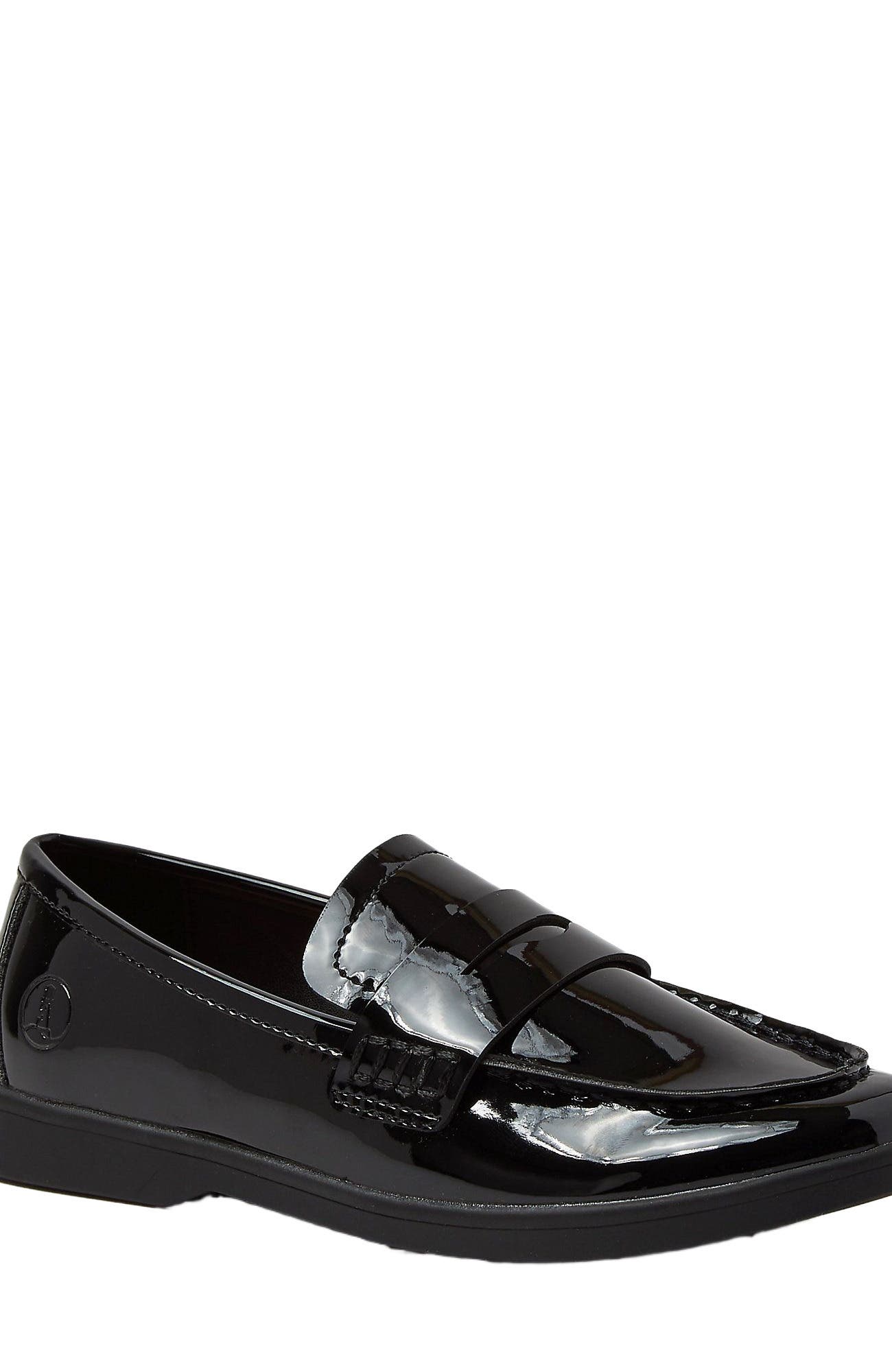 Lands' End Kids Slip On Everyday Penny Loafer, Main, color, Black Patent