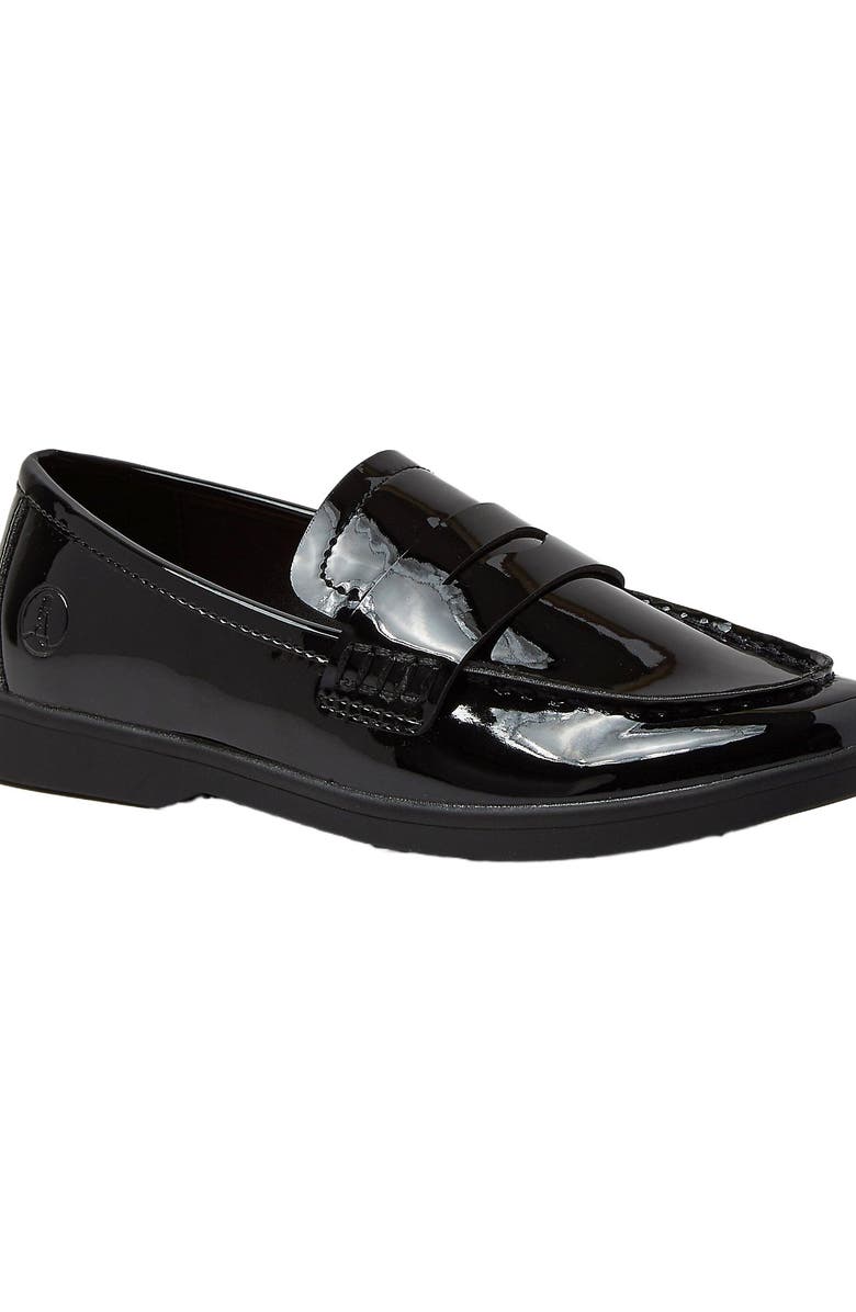 Lands' End Kids Slip On Everyday Penny Loafer, Main, color, Black Patent
