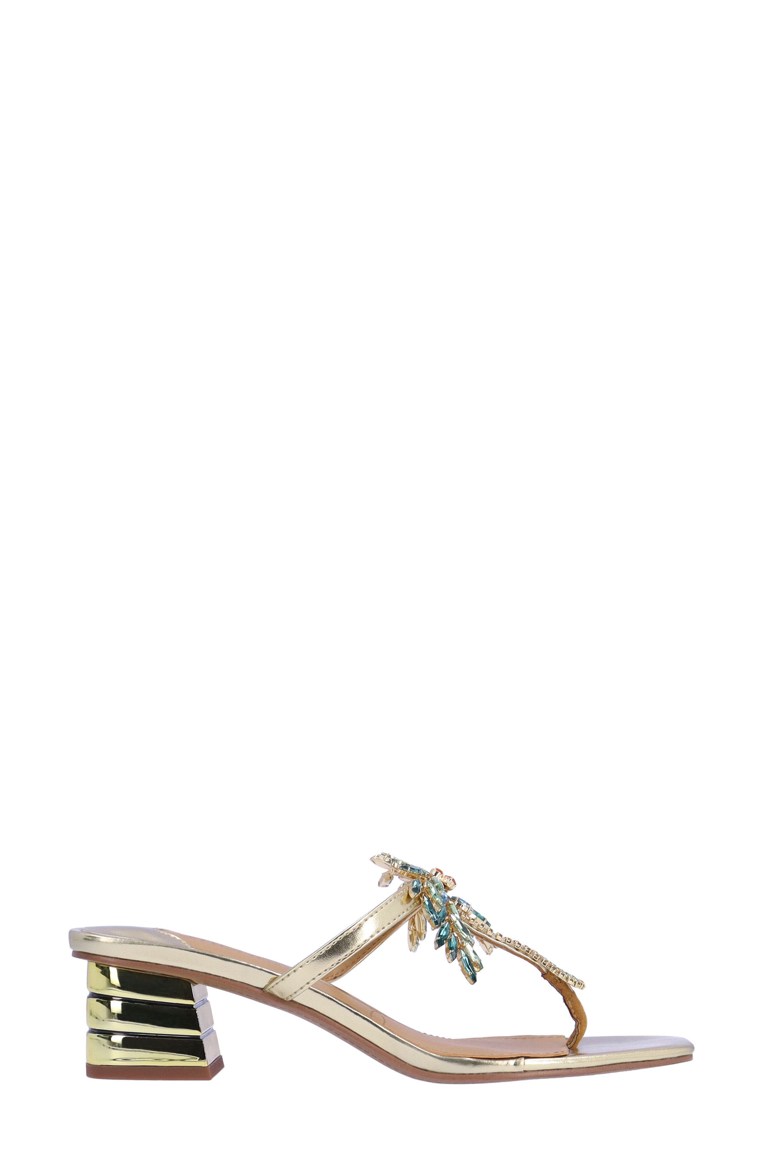 J. Reneé Palmy T-Strap Sandal, Alternate, color, Gold