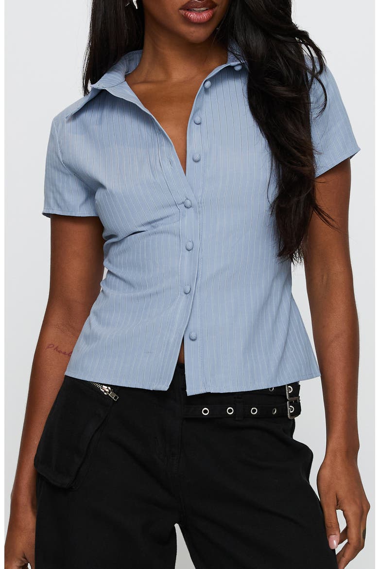 Lift Off Button-Up Shirt, Main, color, BLUE
