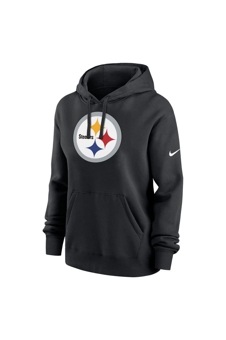 Women's Nike Black Pittsburgh Steelers Club Fleece Pullover Hoodie, Alternate, color, Black