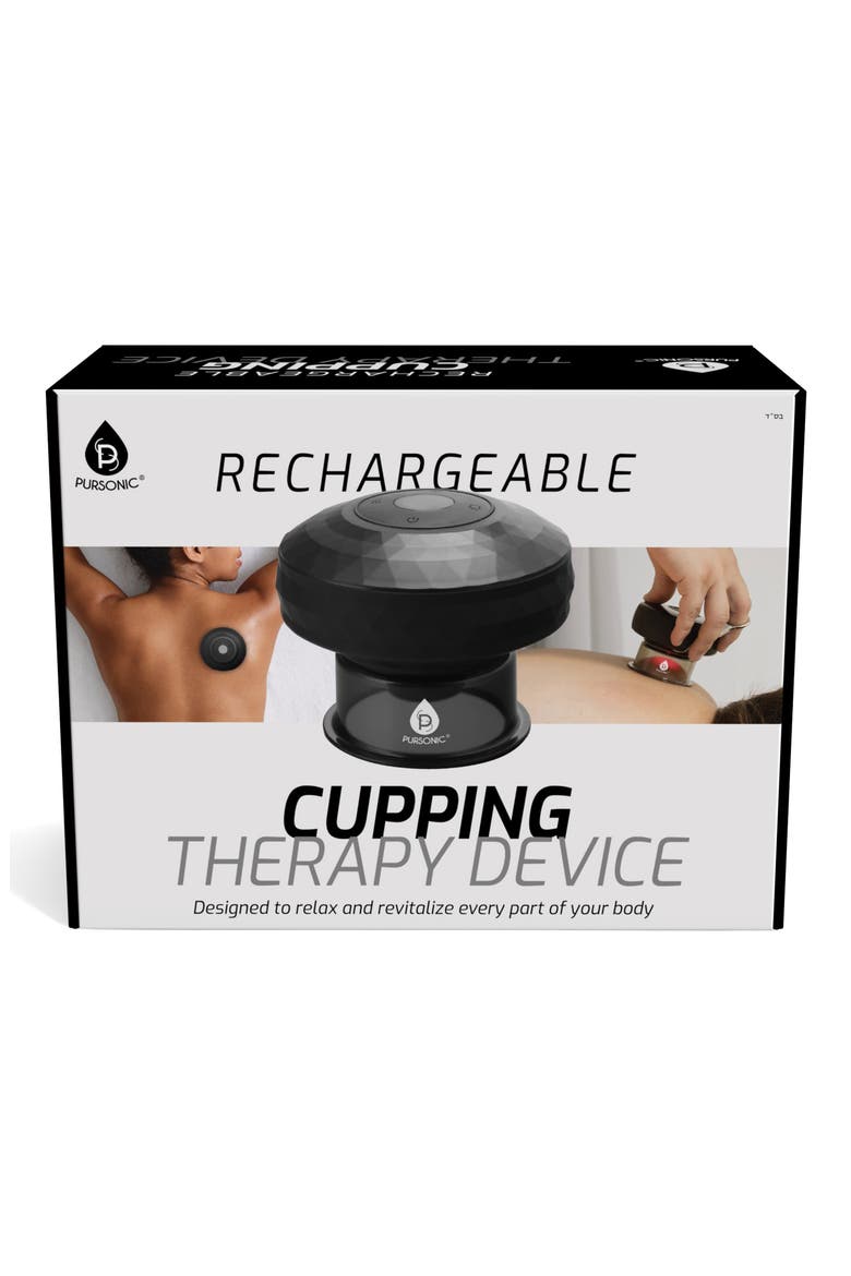 Rechargeable Cupping Therapy Device, Main, color, BLACK