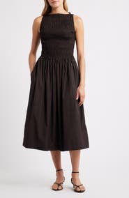 Madewell The Melody Smocked Midi Dress