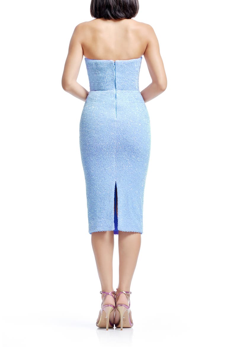 Viviana Sequin Strapless Sheath Dress, Alternate, color, SKY