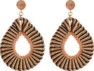 Panacea Raffia Teardrop Earrings