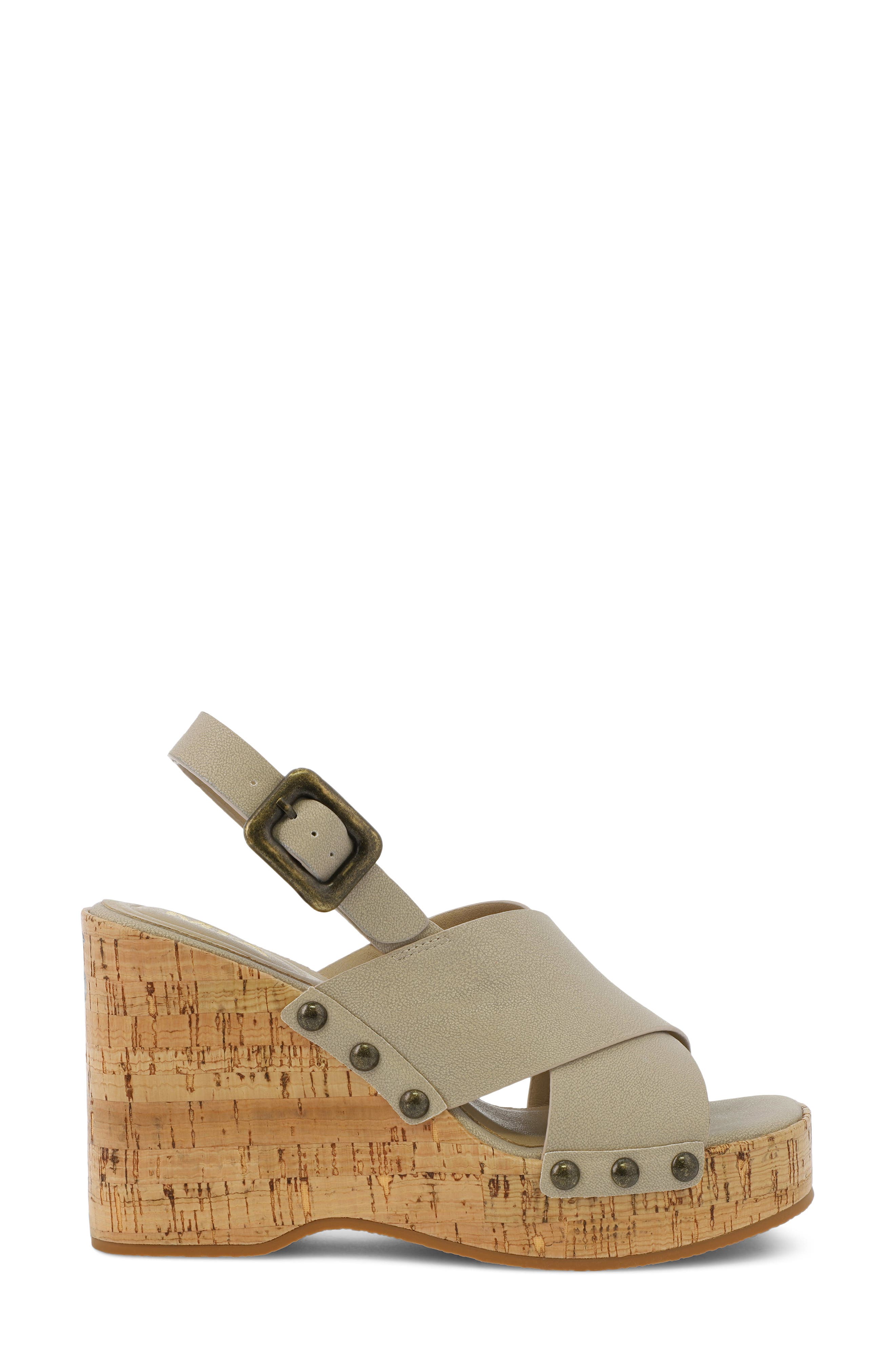 Elleiana Wedge Sandal, Alternate, color, SAND