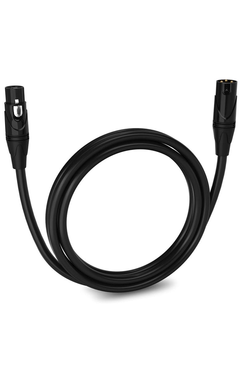 Lyxpro 6 ft Balanced XLR Cable, Male to Female, 3 Pin Microphone Cable, Main, color, Black