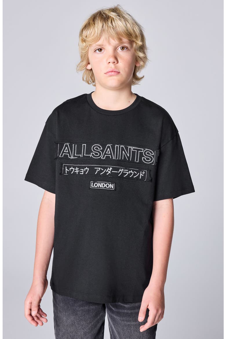 Kids' Underground Contrast Patch Graphic Tee, Alternate, color, BLACK