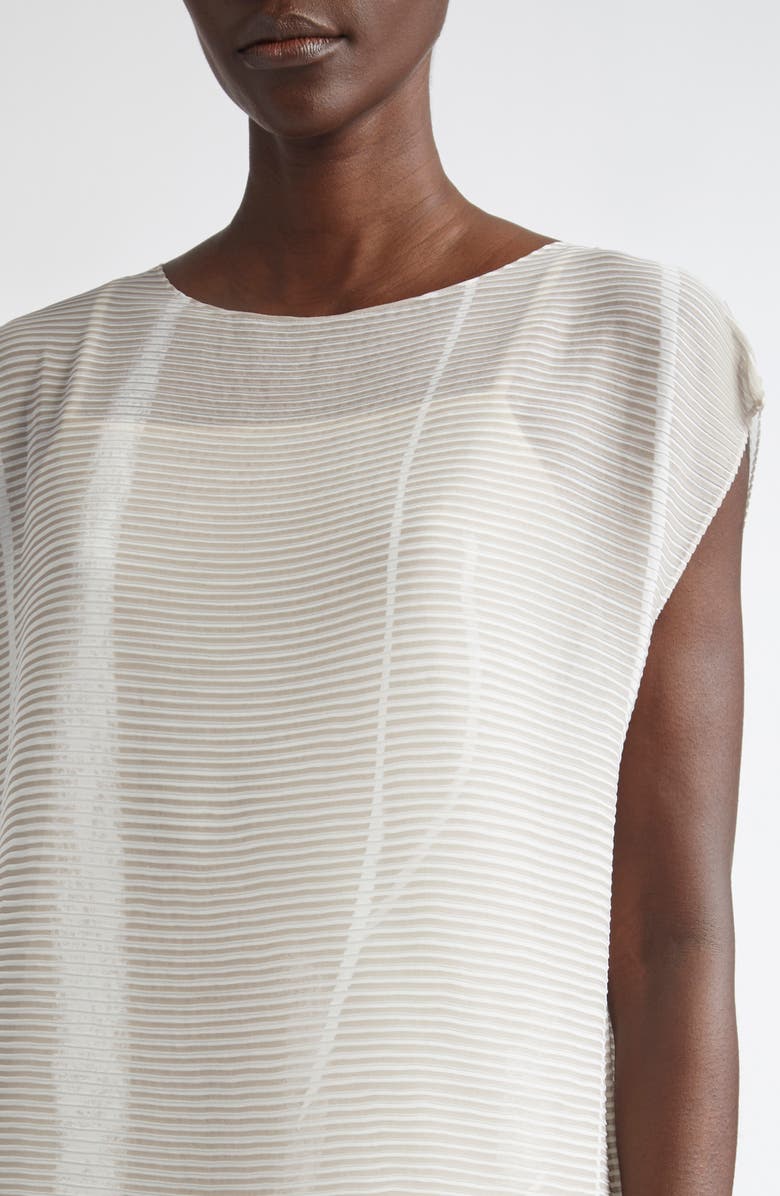 Lafayette 148 New York Charcoal Print Plissé Semisheer Maxi Dress, Alternate, color,