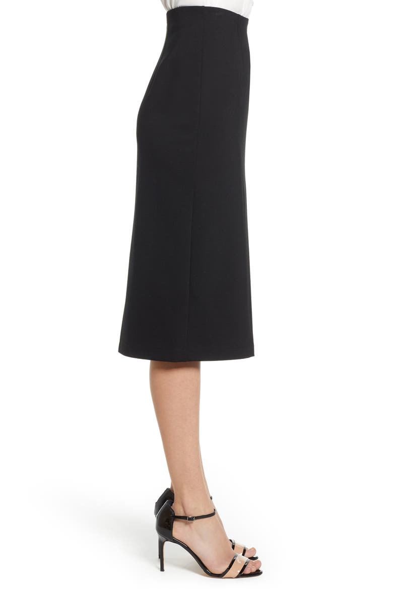 Ponte Pencil Skirt, Alternate, color, BLACK