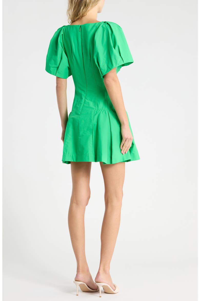 Hattie Flutter Sleeve Dress, Alternate, color, PARAKEET