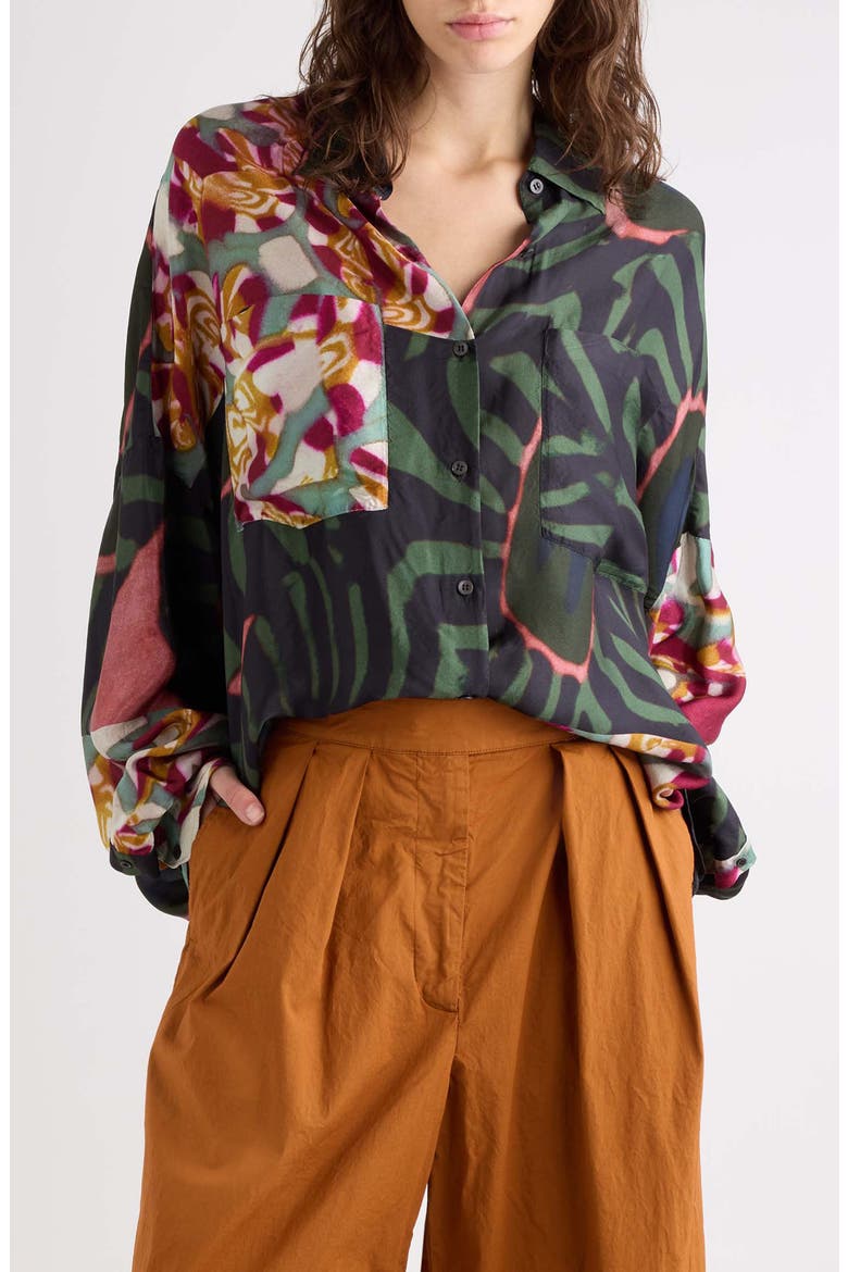 Casia Viscose Twill Shirt, Main, color, KHAKI
