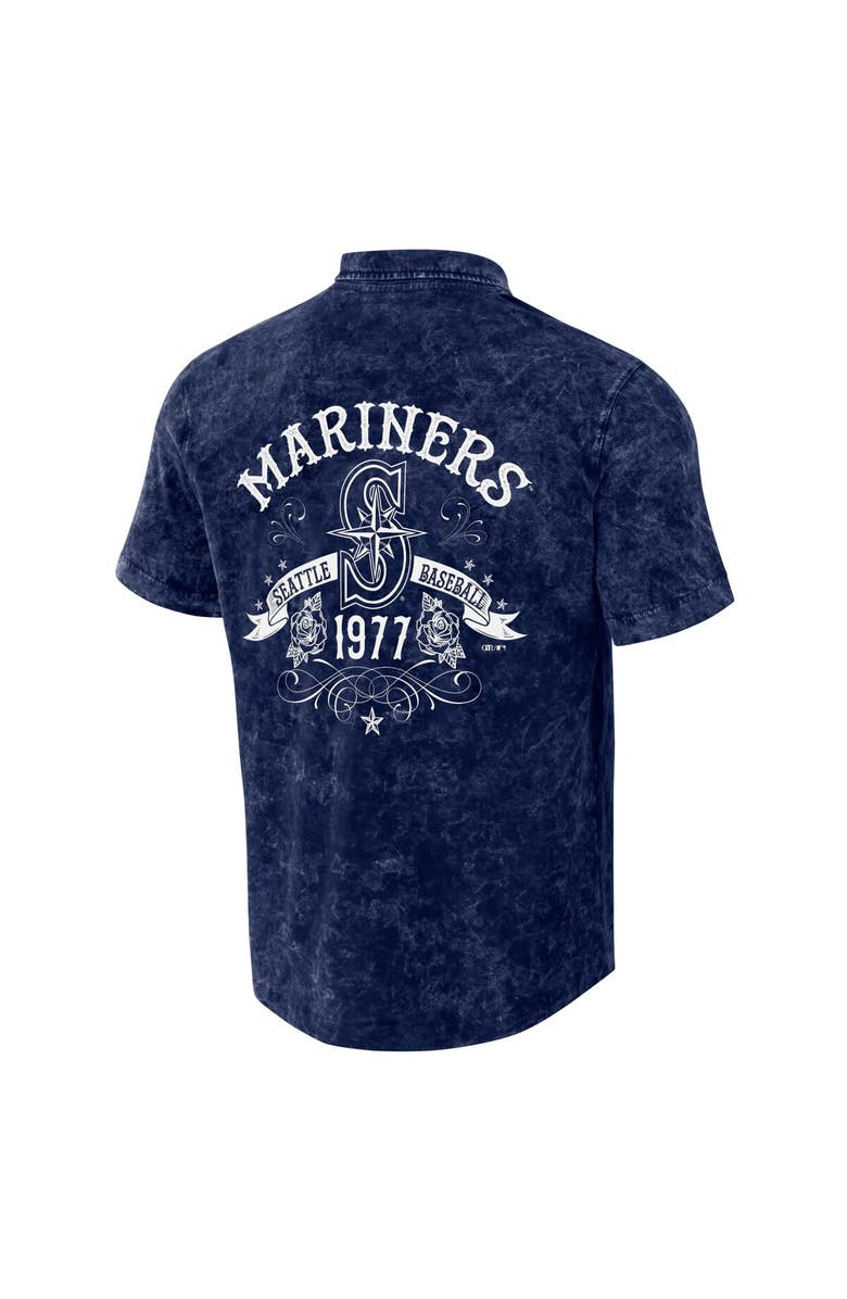 Darius Rucker Collection by Fanatics Men's Darius Rucker Collection by Fanatics Navy Seattle Mariners Denim Team Color Button-Up Shirt, Alternate, color, Navy