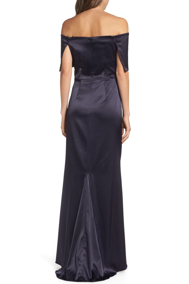 Off the Shoulder Gown, Alternate, color, NAVY